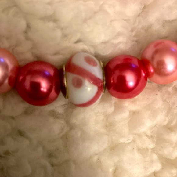 Pink pearl jewelry set - Picture 3 of 5